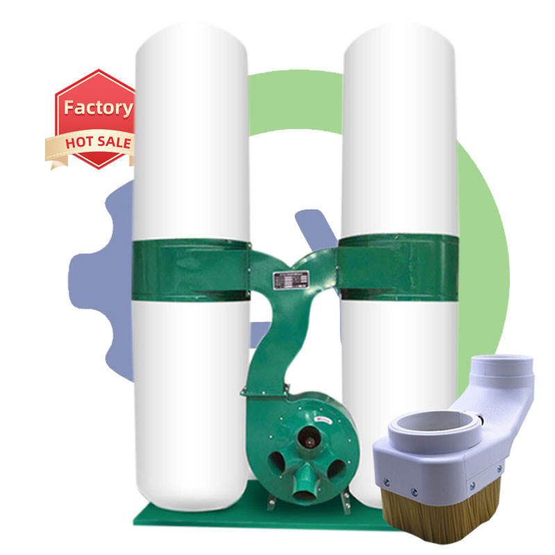 Single-bag wood dust collector for CNC woodworking and chip extraction